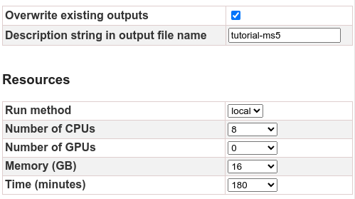 Job configurations